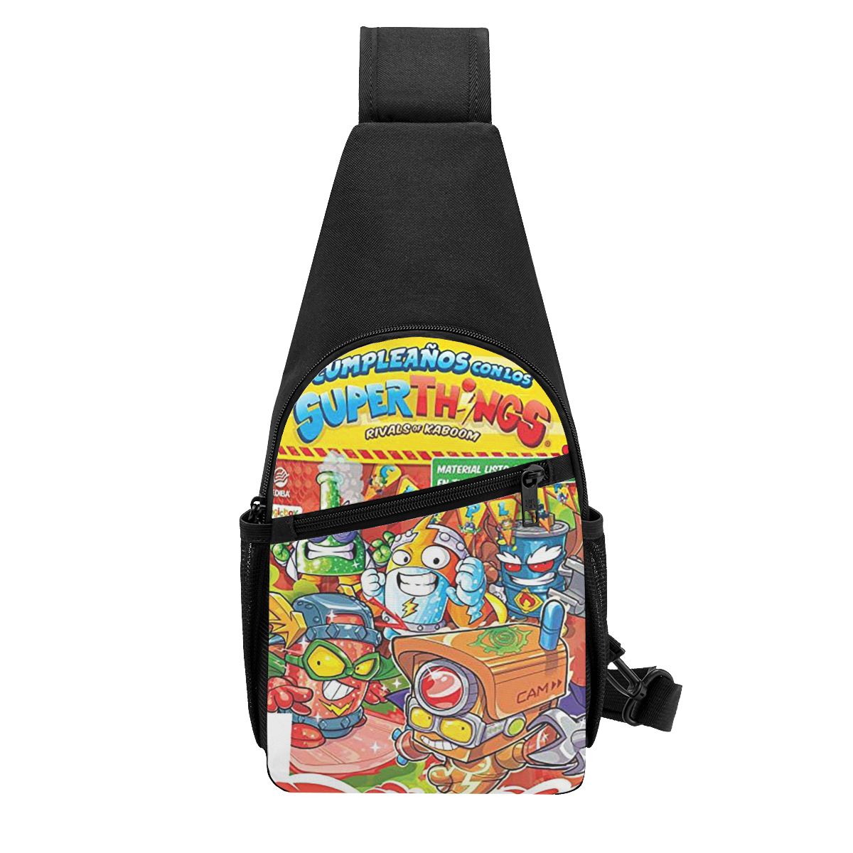 Sling Backpack Shoulder - Super Zings Superthings Cartoon Chest Bag