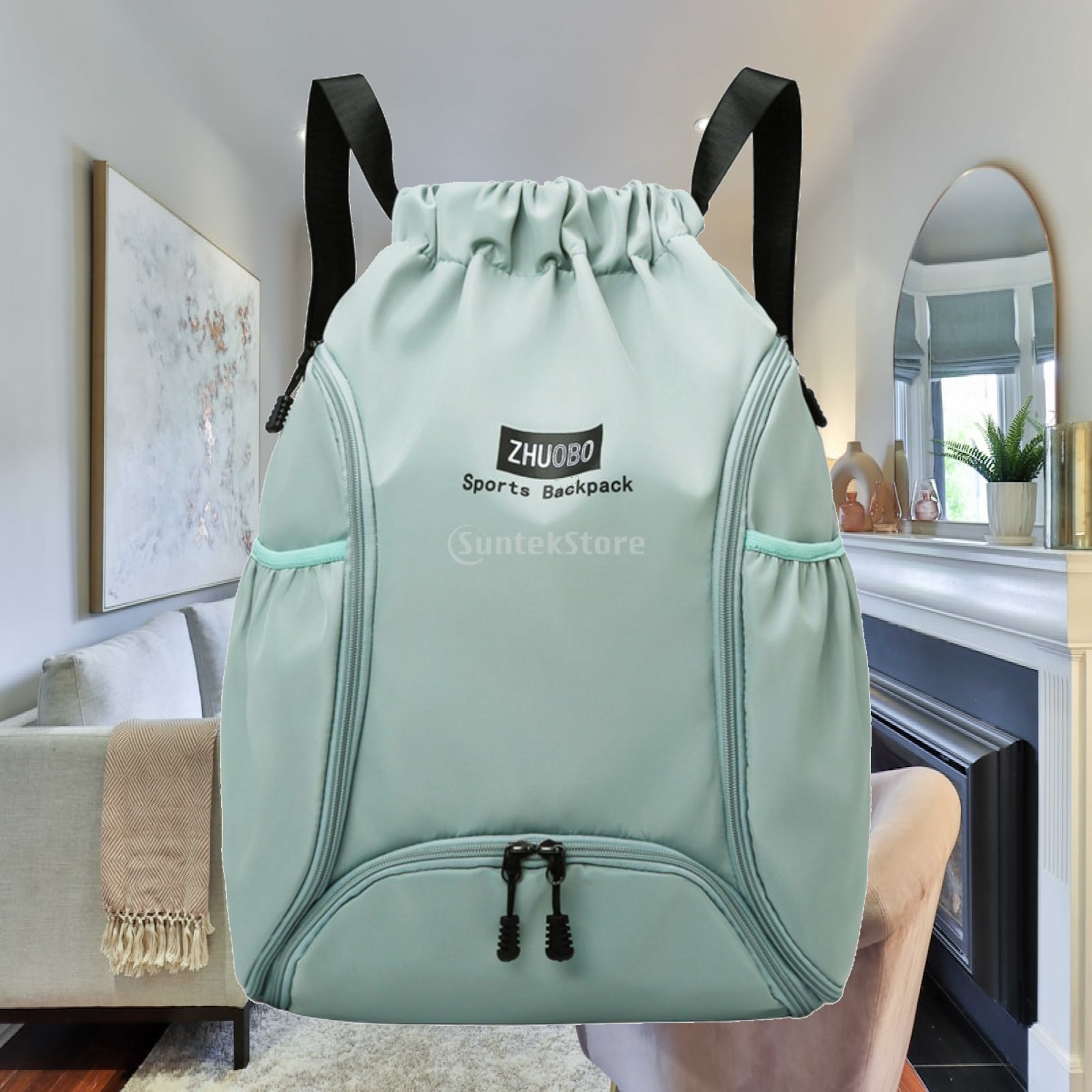Drawstring Gym Bag - Drawstring Basketball Backpack Bag with Adjustable