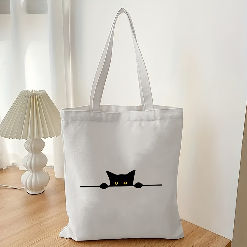 Linear Cat Print Pattern Fashi - Canvas Backpack Casual review and price