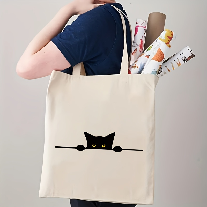 Linear Cat Print Pattern Fashi - Canvas Backpack Casual review and price