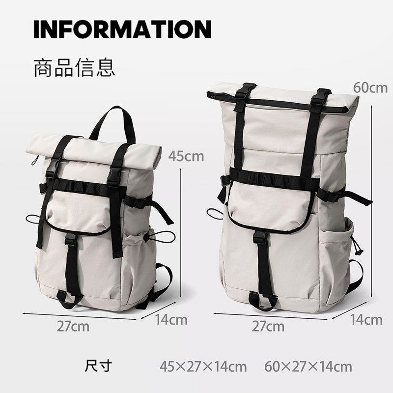 New Men's roll mouth expandabl - Hiking Backpack Waterproof review and price