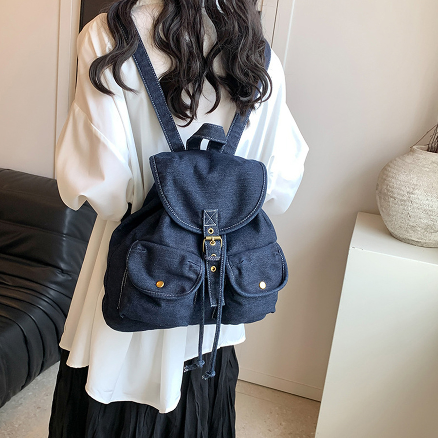 Casual Denim Flip Backpack Wom - Travel Backpack Anti Theft review and price